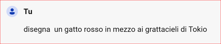 prompt "un gatto rosso in mezzo ai grattacieli di Tokio"